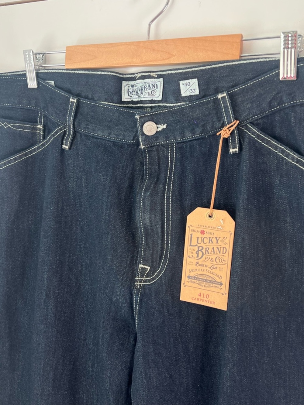 NWT Lucky Brand Men's 410‎ Carpenter Jeans - Dark Indigo